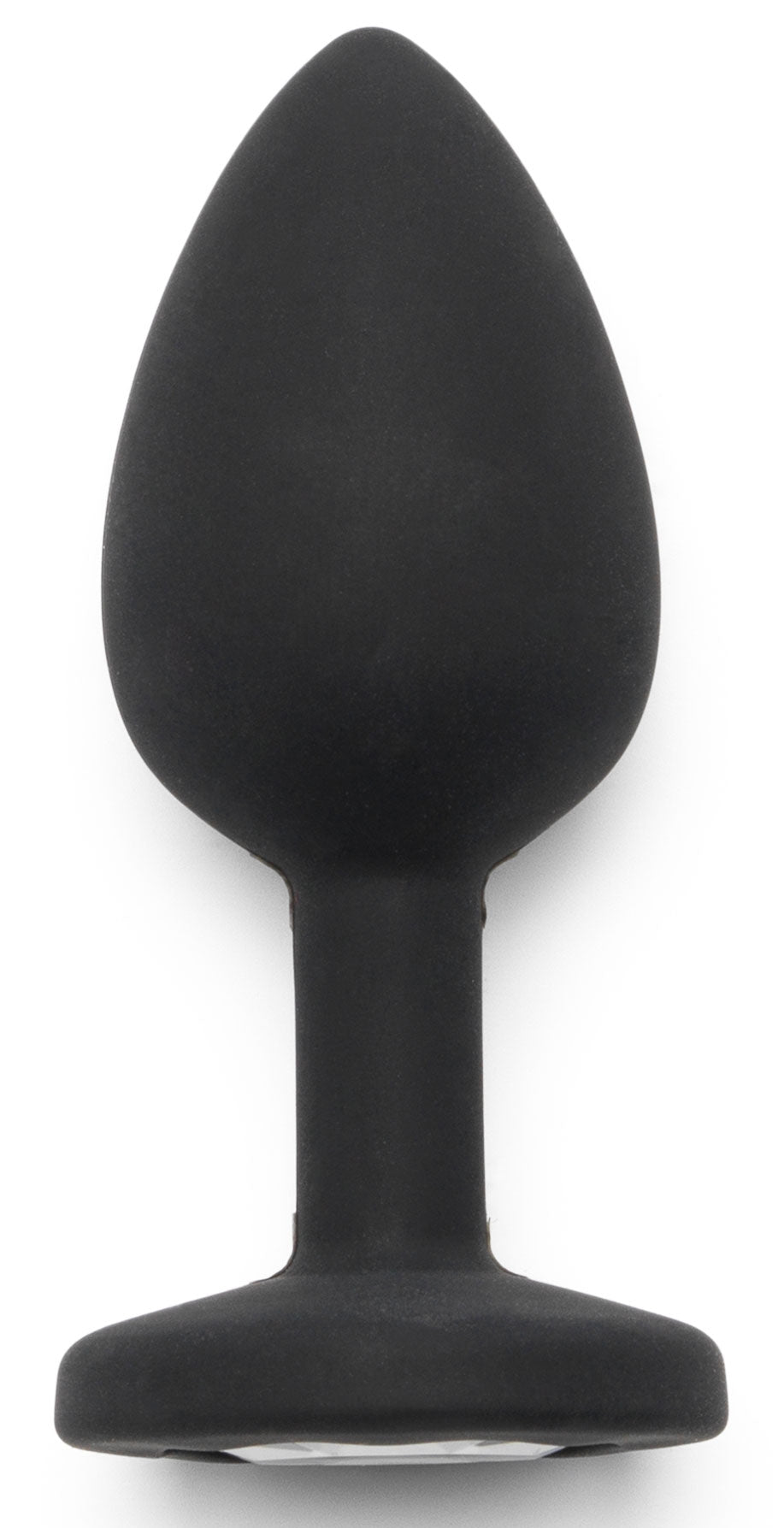 Plug anal bijou transparent Diamond Booty taille S, noir marque ToyJoy vu face