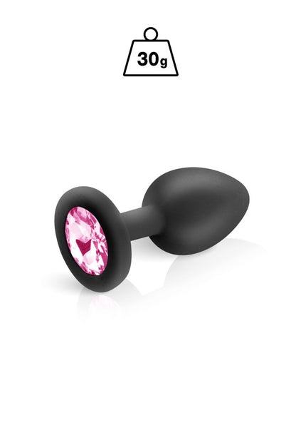 Plug anal en silicone et bijou Cloud taille S en noir d'un poids de 30 g de la marque Hidden Eden.