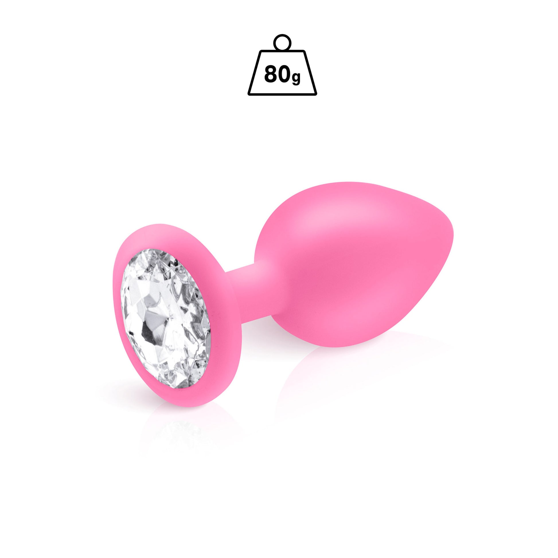Plug anal en silicone avec bijou scintillant Cloud taille L d'un poids de 80 g pour plaisir intense.