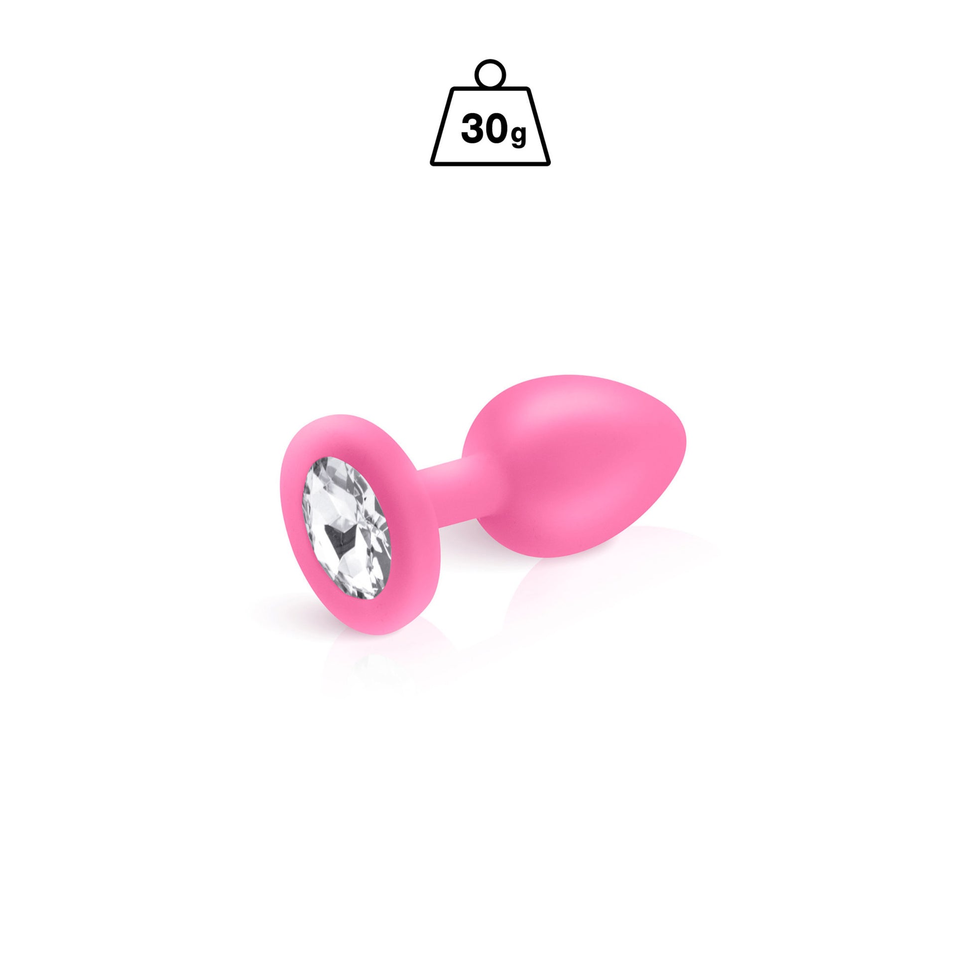 Plug bijou en silicone Cloud rose en taille S d'un poids de 30 g pour plaisir anal