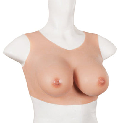 Poitrine à col rond, bonnet C, très clair marque CrossGearX de profil, remplissage coton ou silicone