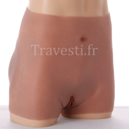 Vagin réaliste en silicone, forme shorty, fessier rebondi, équipé de cathéters et disponible en trois coloris, hâle léger