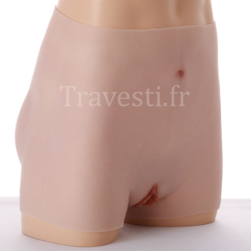 Vagin réaliste en silicone, forme shorty, fessier rebondi, équipé de cathéters et disponible en trois coloris, très clair