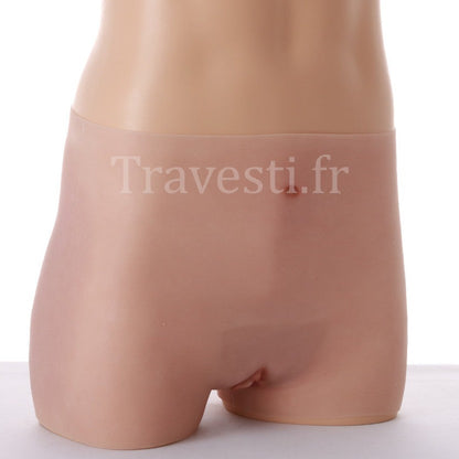 Vagin réaliste en silicone, forme shorty, équipé de cathéters et disponible en trois coloris, teint clair
