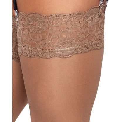 Bas en dentelle 20 deniers, chair - Cottelli Legwear