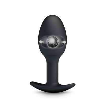 Plug anal avec bille oscillante, noir - Pretty Love
