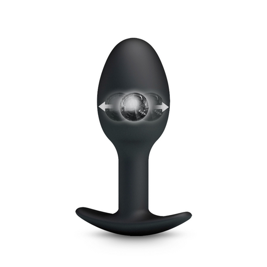 Plug anal avec bille oscillante, noir - Pretty Love