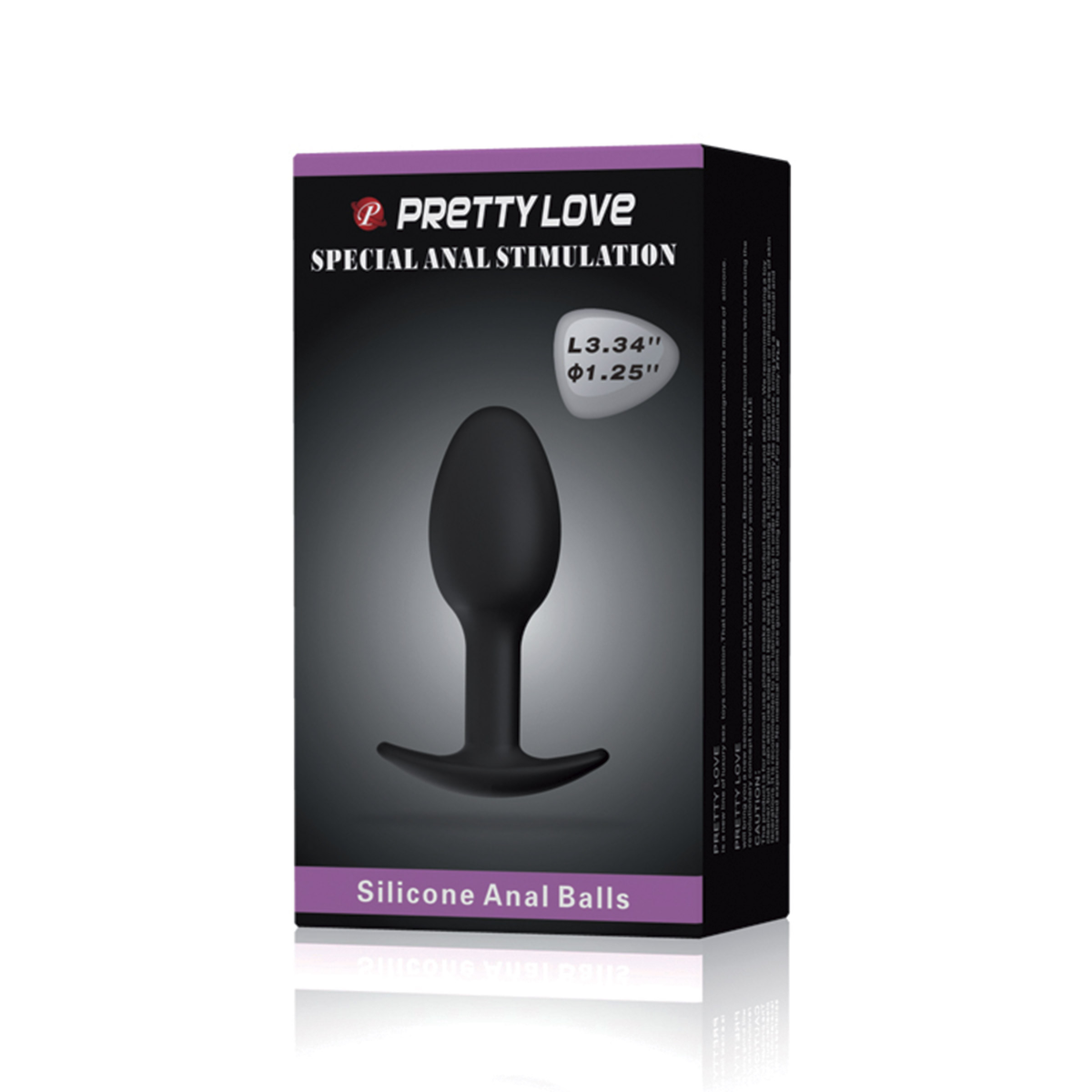 Plug anal avec bille oscillante, noir - Pretty Love