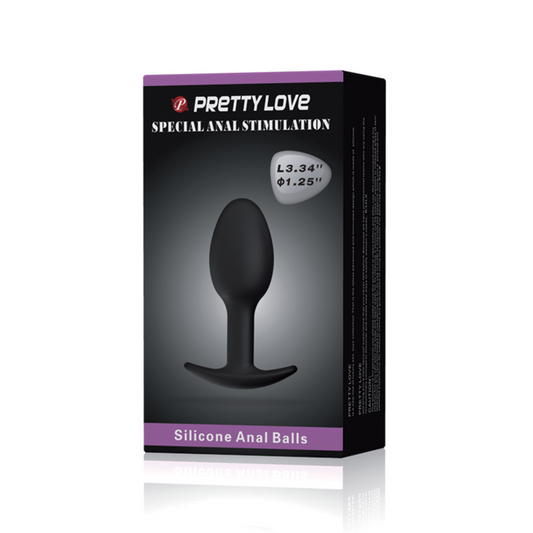 Plug anal avec bille oscillante, noir - Pretty Love