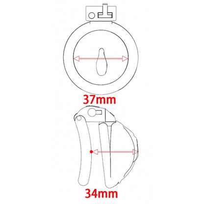 Cage de chasteté Sissy taille M, rose - Cocklock