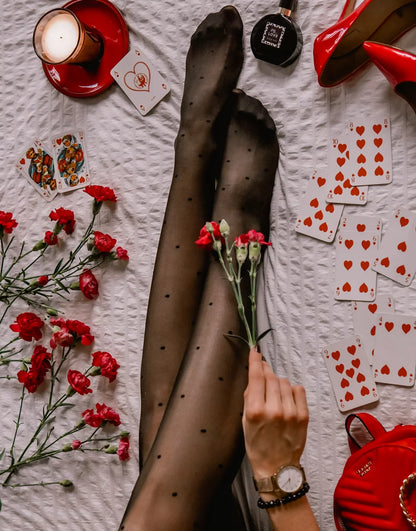 Collants Plumetis Puntina, noir - Gabriella