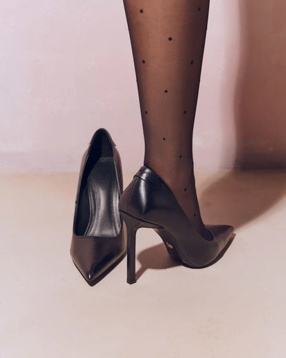 Collants Plumetis Puntina, noir - Gabriella