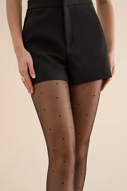 Collants Plumetis Puntina, noir - Gabriella